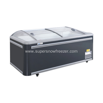 Supermarket freezer refrigerator island deep freezer